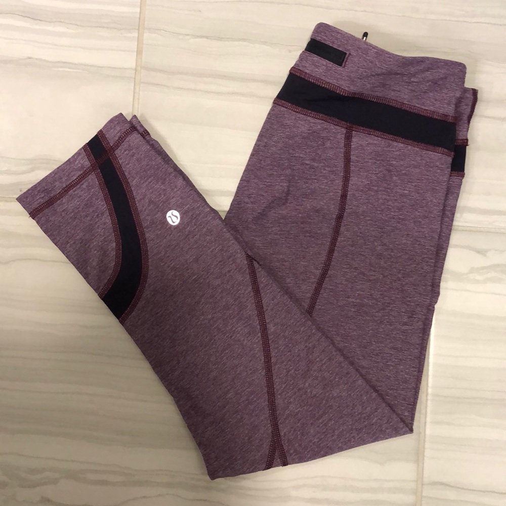 Lululemon purple heather crop size 6